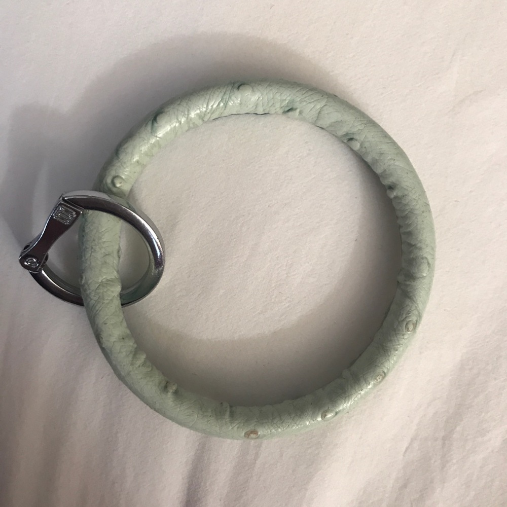 O-Venture Big O Key Ring in Peacock Ostrich